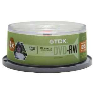  4x Rewritable DVD RW   25 Disc Spindle Electronics