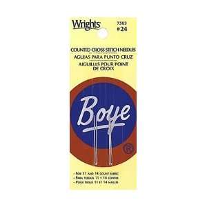  Boye Cross Stitch Hand Needles Size 24 4/Pkg 7503; 6 Items 