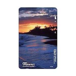 Collectible Phone Card 10u Hawaiian Sunset & GTE Logo (Verticle Card 