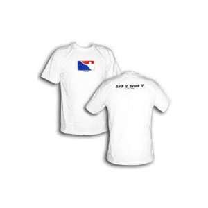  BPONG SHRTA02WHT Beer Pong Shirt with Logo in White Size 