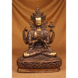    Miami Mumbai Changezi Buddha Brass StatueBR115