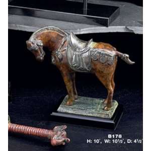  Tang Horse, Brass, tarnish proof, B178