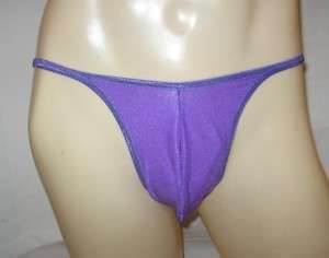 Mens Brief FRENCH BIKINI Tanga Underwear purple sheer  