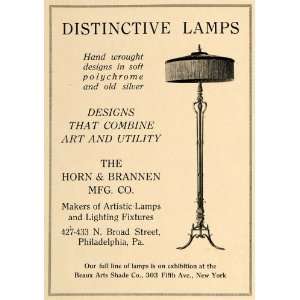  1918 Ad Horn & Brannen Mfg. Co. Artistic Lamps Lighting 
