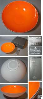 blown glass color orange and white manufacturer rosenthal studio line