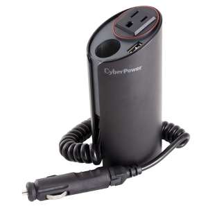 Cyberpower Cps150chu Mobile Power Inverter 150w With Usb Charger   Cup 