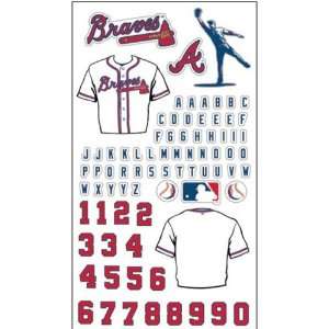  MLB Atlanta Braves Baseball Stickers Arts, Crafts 
