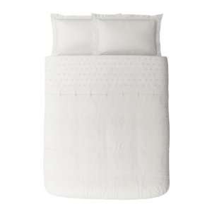 IKEA Tanja Brodyr Off White Duvet Quilt Cover 3pc FULL QUEEN on PopScreen