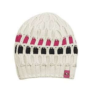   Womens Pink Breast Cancer Uncuffed Knit Hat Beanie