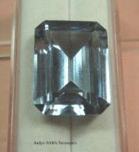 SYNTHETIC SPINEL BLUE EMERALD CUT 20x15x9mm. 23.34ct.  