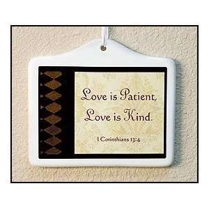  Love is Patient Inspirational Wall Plaque 