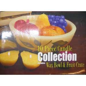    10 Piece Candle Set Collection   Wax Bowl and Fruit