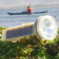 Water Proof Solar Flashlight Boating Camping Dive Light  