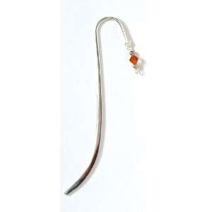  C2101 tlf   Red Crystal   Silver Plated Bookmark