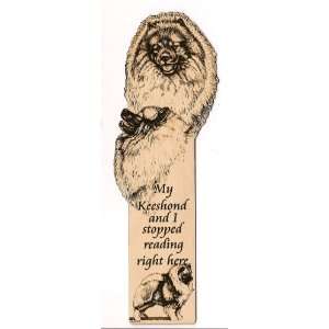  Keeshound Laser Engraved Dog Bookmark