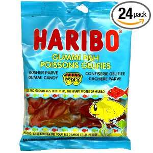 Haribo Gummi Fish, 5.29 Ounce Bags (Pack of 24)  Grocery 