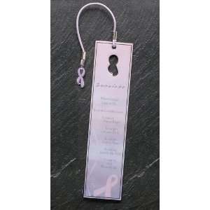   Cancer Survivor Bookmarks with Pink Ribbon Charms