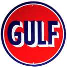 Gulf~Gas~O​il~Filling Station~Me​tal/Tin Sign