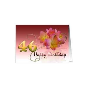  Happy 46h Birthday Oleander Flower curly coil pink flower 