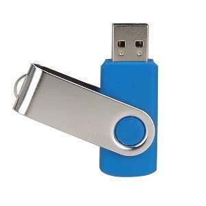  Super Talent SM 8GB USB 2.0 Flash Drive (Blue/Silver 