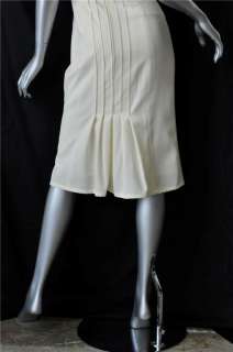 CAROLINA HERRERA Lace & Silk Pleated Short Sleeve Knee Length Dress 2 