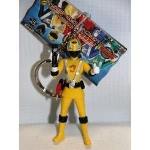  Power Rangers RPM Figure With Keychain Yellow   Banpresto 