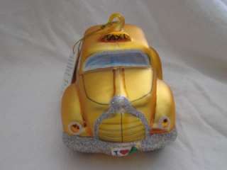   Vintage CHECKERED PAST Taxi Car Auto Christmas Ornament NEW  