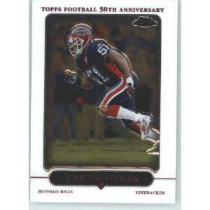 Takeo Spikes   Buffalo Bills   2005 Topps Chrome Card # 123   NFL 