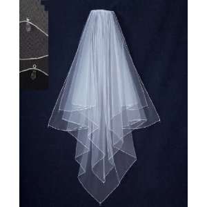  Square Cut Veil with Crystal Drops V1309 Beauty