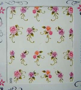 Sheets Flowers Design Nail Stickers SL8  