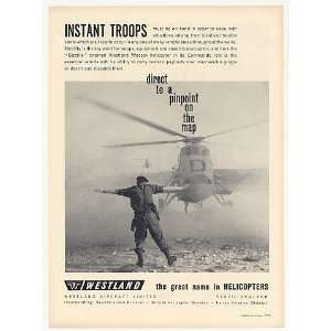   Westland Gazelle Wessex Commando Helicopter Print Ad