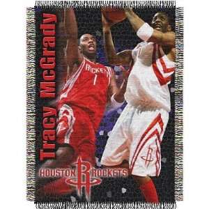 Tracy McGrady #1 Houston Rockets NBA Woven Tapestry Throw Blanket 