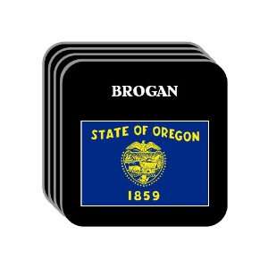  US State Flag   BROGAN, Oregon (OR) Set of 4 Mini Mousepad 