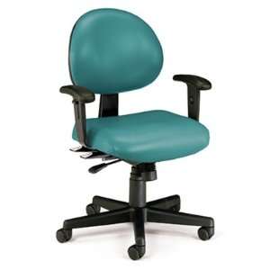   Vinyl Teal 24 Hour Task Chair with arms 241 AA 602