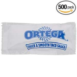 Ortega Thick & Smooth Taco Sauce, 0.33 Ounce Single Serve Packages 