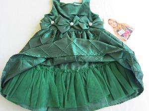 SWEET HEART ROSE Party Holiday CHRISTMAS Dress BABY Girls sz 2T GREEN 