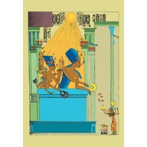  Khuenaten Distributing Gifts to Courtiers 12x18 Giclee on 