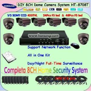  diy monitor security systems 8ch cctv with 500gb hdd ht 