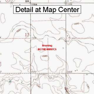   Topographic Quadrangle Map   Bruning, Nebraska (Folded/Waterproof