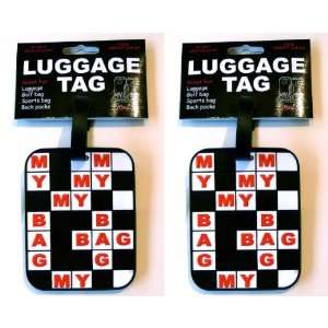  Unique Luggage Tags Set of 2 With Crossword Puzzle My Bag 