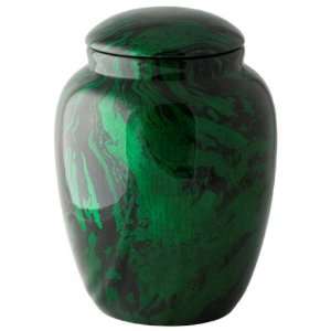  Swirl Green Hand Painted Cremation Urn