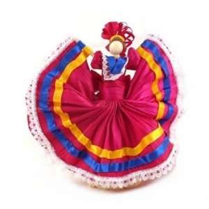  Mexican Corn Husk Doll in Flowing Dress