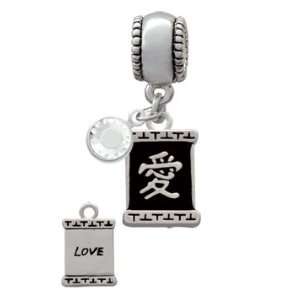 Chinese Character Symbols   Love Charm European Charm Bead Hanger with 