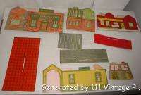 EARLY 1900s BRADLEYS TOY VILLAGE CARDBOARD LITHOS  