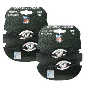   NFL Black Stretch Bracelets / Hair Ties (2 Pack)