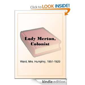 Lady Merton, Colonist Mrs. Humphry Ward  Kindle Store