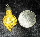 Gold Flakes Suspended in a Charm Bottle Pendant