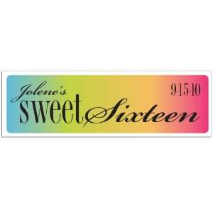  Sweet 16 Birthday Banner (3 Color Options) Kitchen 