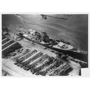   battleship,Jean Bart,sheds,pier,bombing,Morocco,1942
