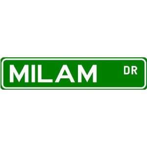  MILAM Street Name Sign ~ Family Lastname Sign ~ Gameroom 